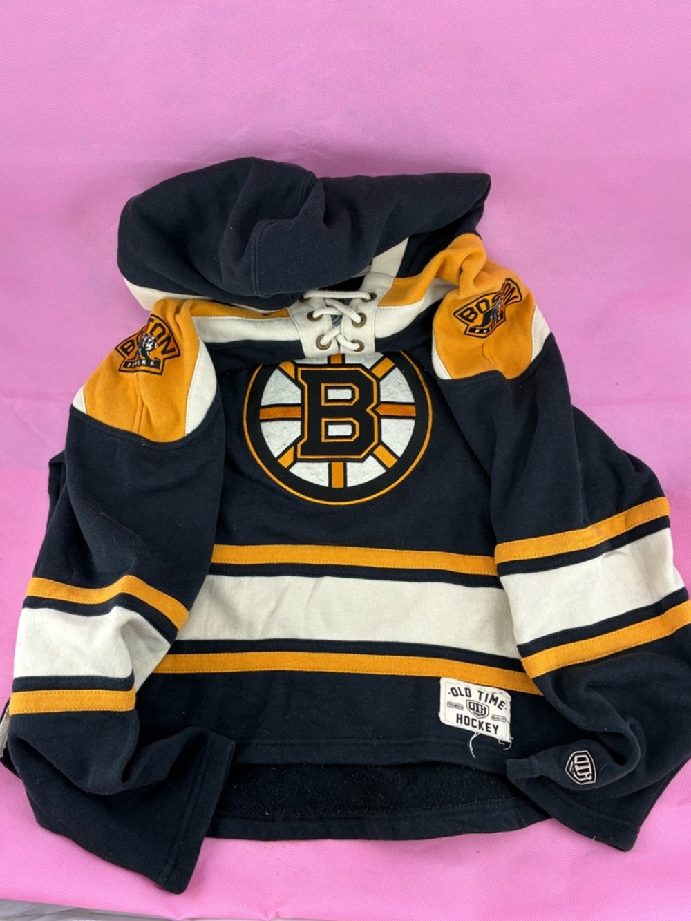Boston Bruins Old Time Hockey Hoodie Youth Large